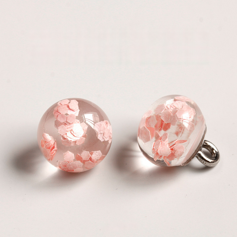 Clear Cherry Blossom Button