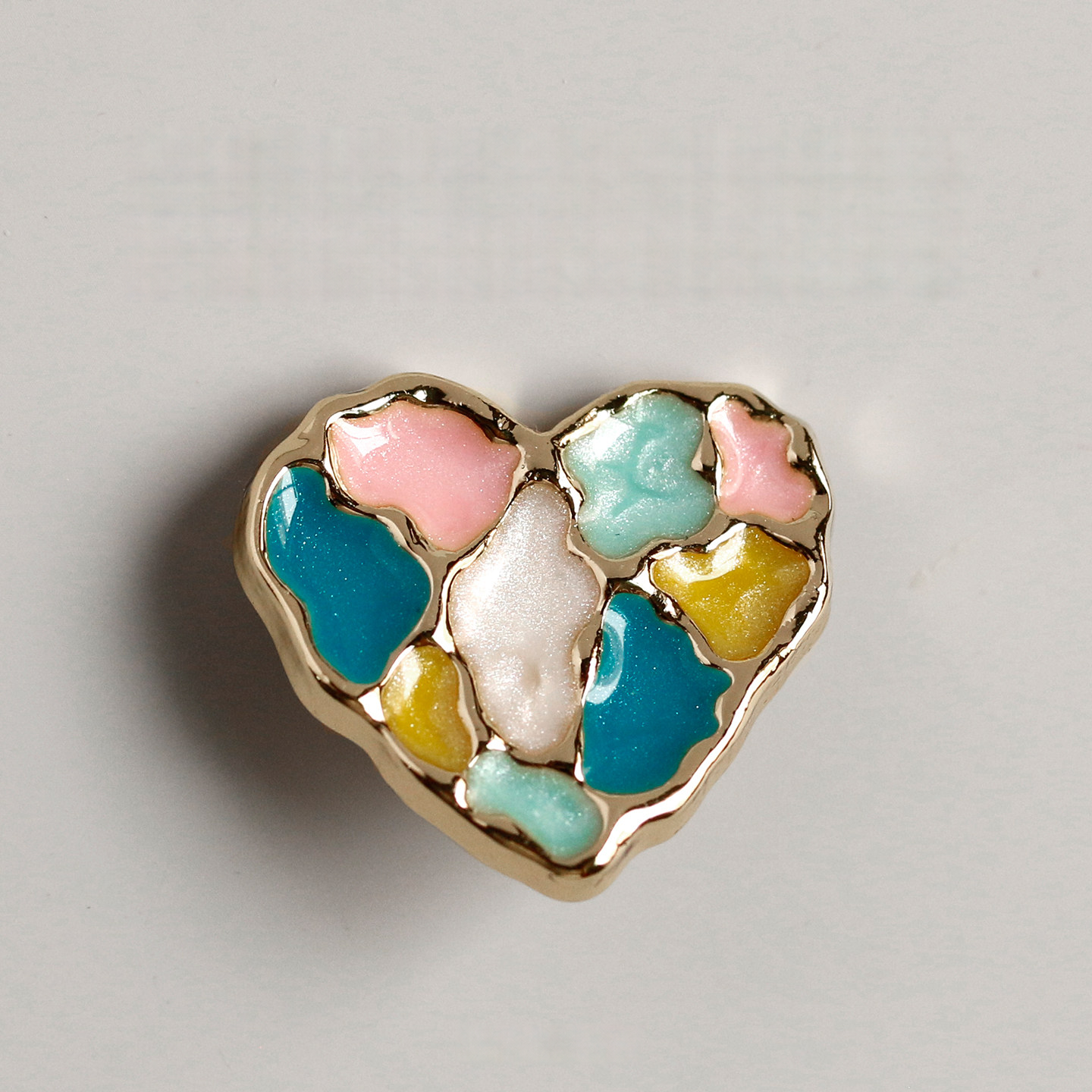 Enamel Heart Button